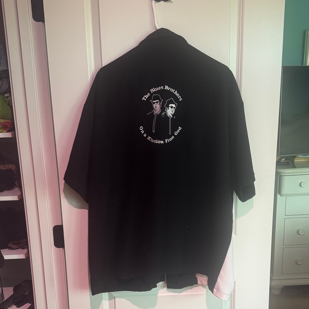 House of Blues New Orleans, The Blues Brothers Black Graphic T-Shirt. Elwood. XL
